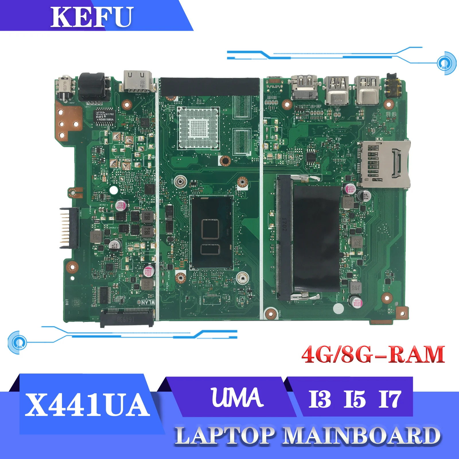 KEFU X441UAK ASUS X441UV F441U A441U X441UVK X441U X441UA Ʈ   I3 I5 I7 RAM-4GB/8GB UMA